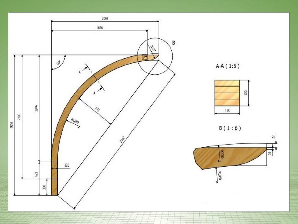 Carvanbogen mit Rahmen bei Leimholzbogen.de