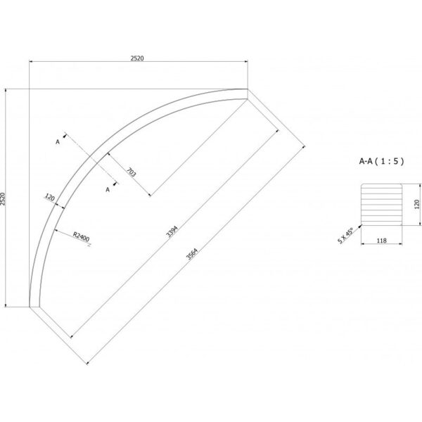 POS.17 | Bogenpfosten Abverkauf 12 X 12 Winkelmass 2,50m x 2,50m – Bild 3